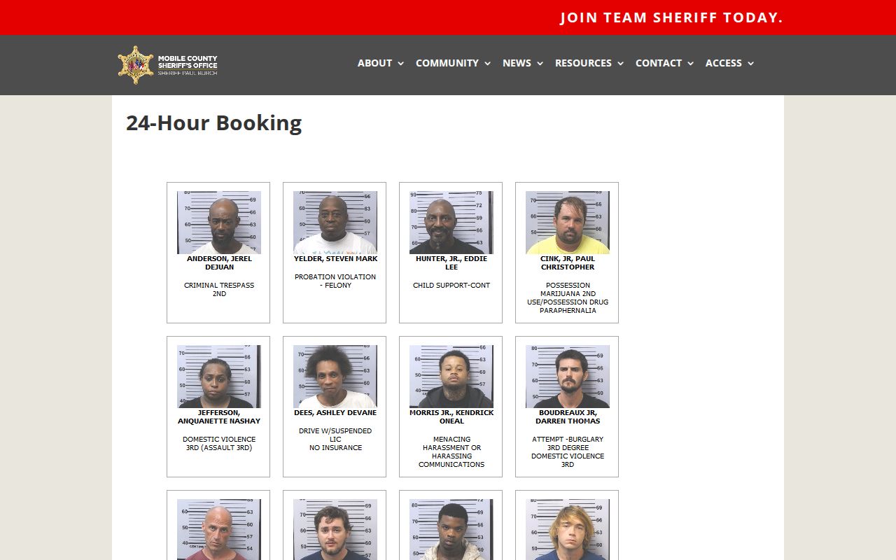 Mobile County 24-hour booking record feed wrapper