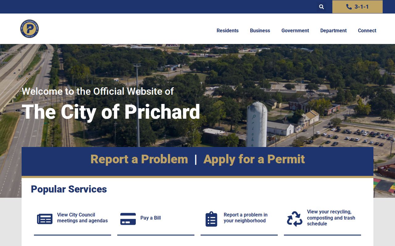 City of Prichard portal for police and city public records